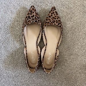 Leopard D'Orsay Flats